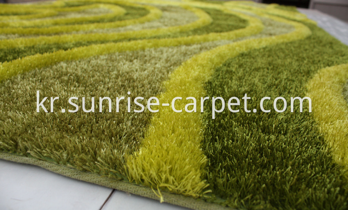 Polyester Shaggy Rug thick yarn with 3D design